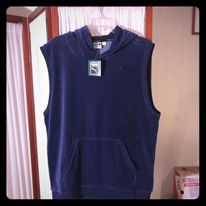 Puma fleece cut off hoodie